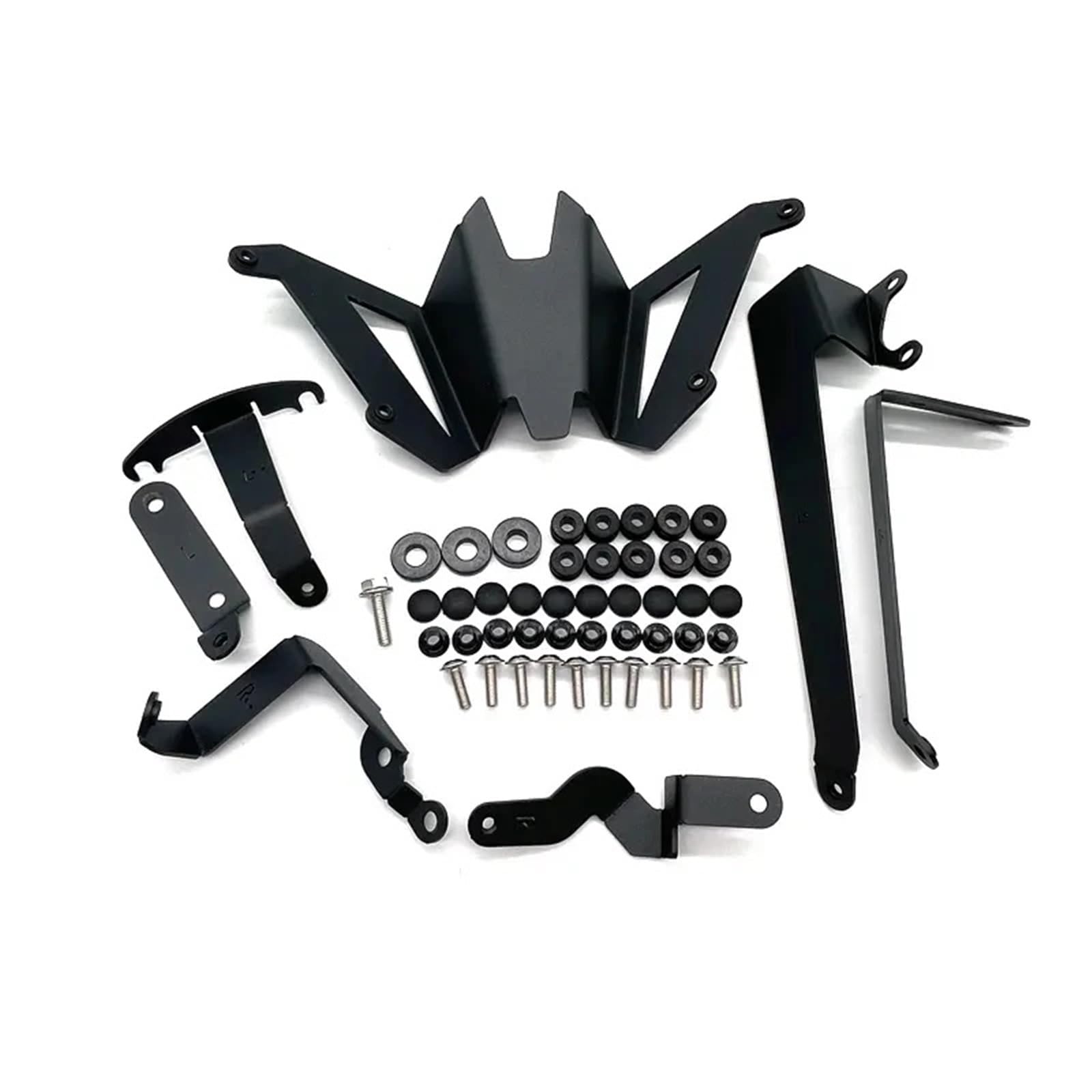 Front Bumper Splitter dachowy Pasuje do Yamahy FZ07 MT07 2021-2023, spojlera silnika, dolnej osłony podwozia i zestawu nadwozia