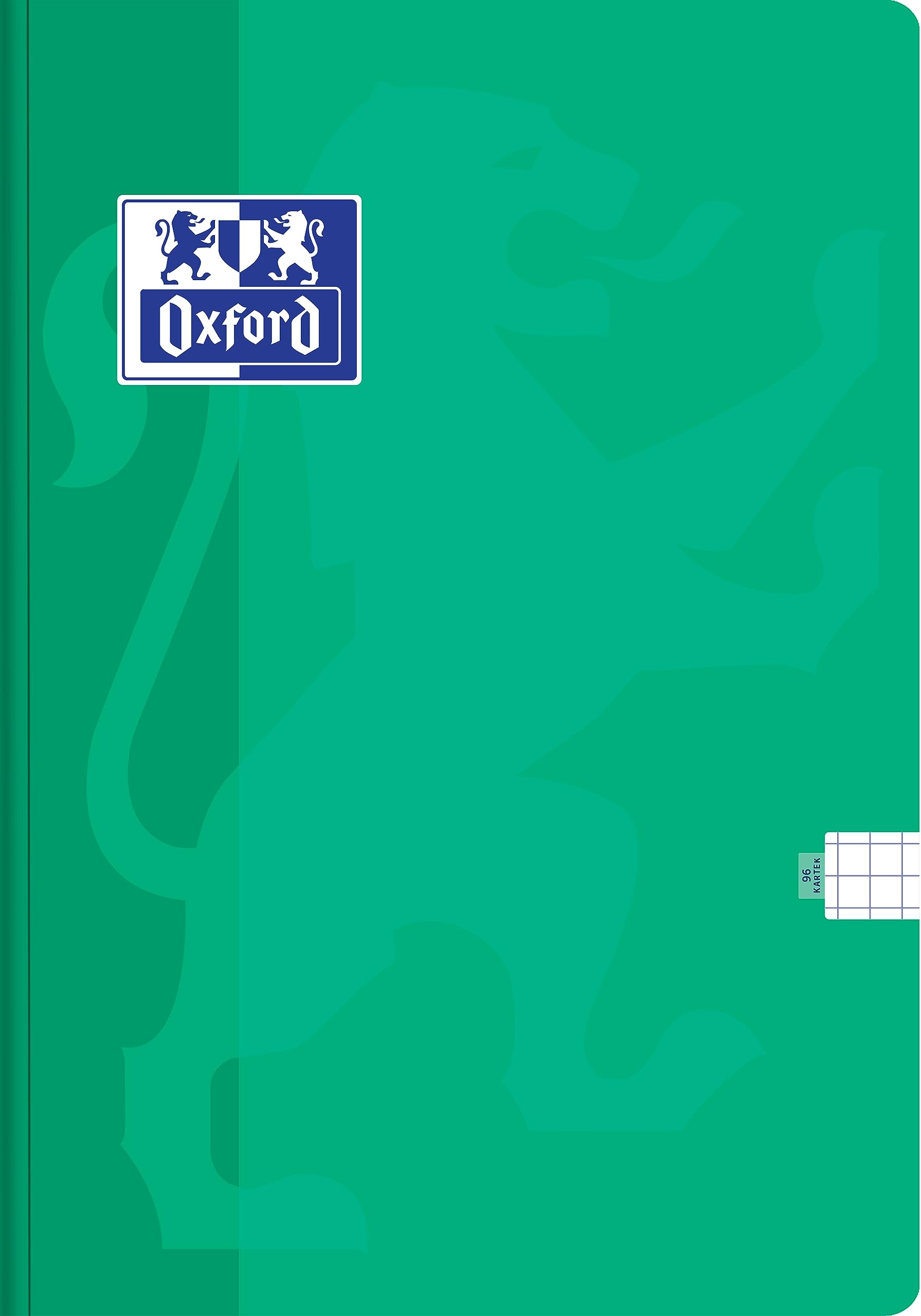 Oxford Notizbuch A4, 96 Blätter, kariert, 5 Stück-Packung Farbenmix