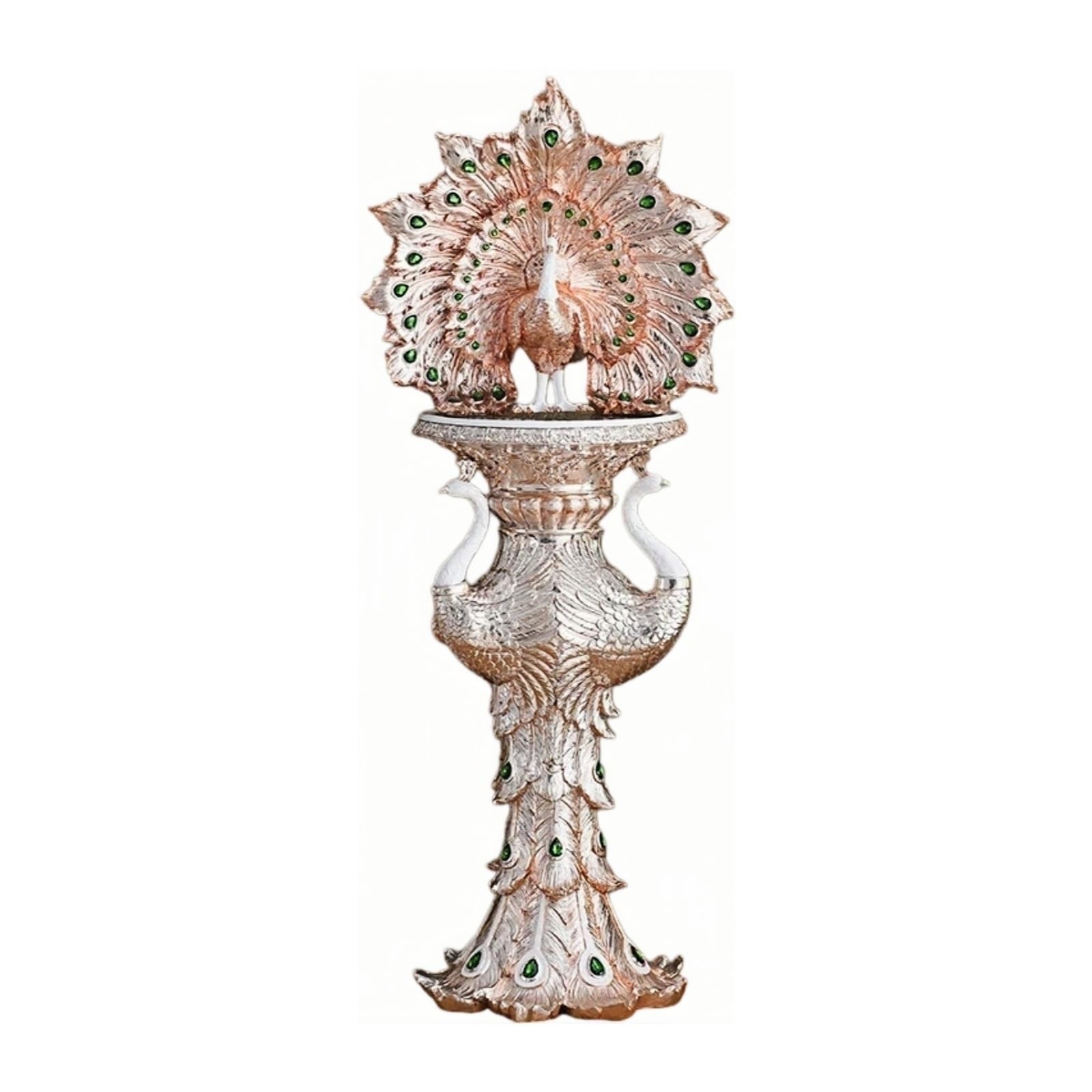 Kf2vBt7dP Chinese Style Floor Clock Floor Clock Sculpture Peacock Wedding Mansion Decorative for Home Grandfather Clocks(Pink)