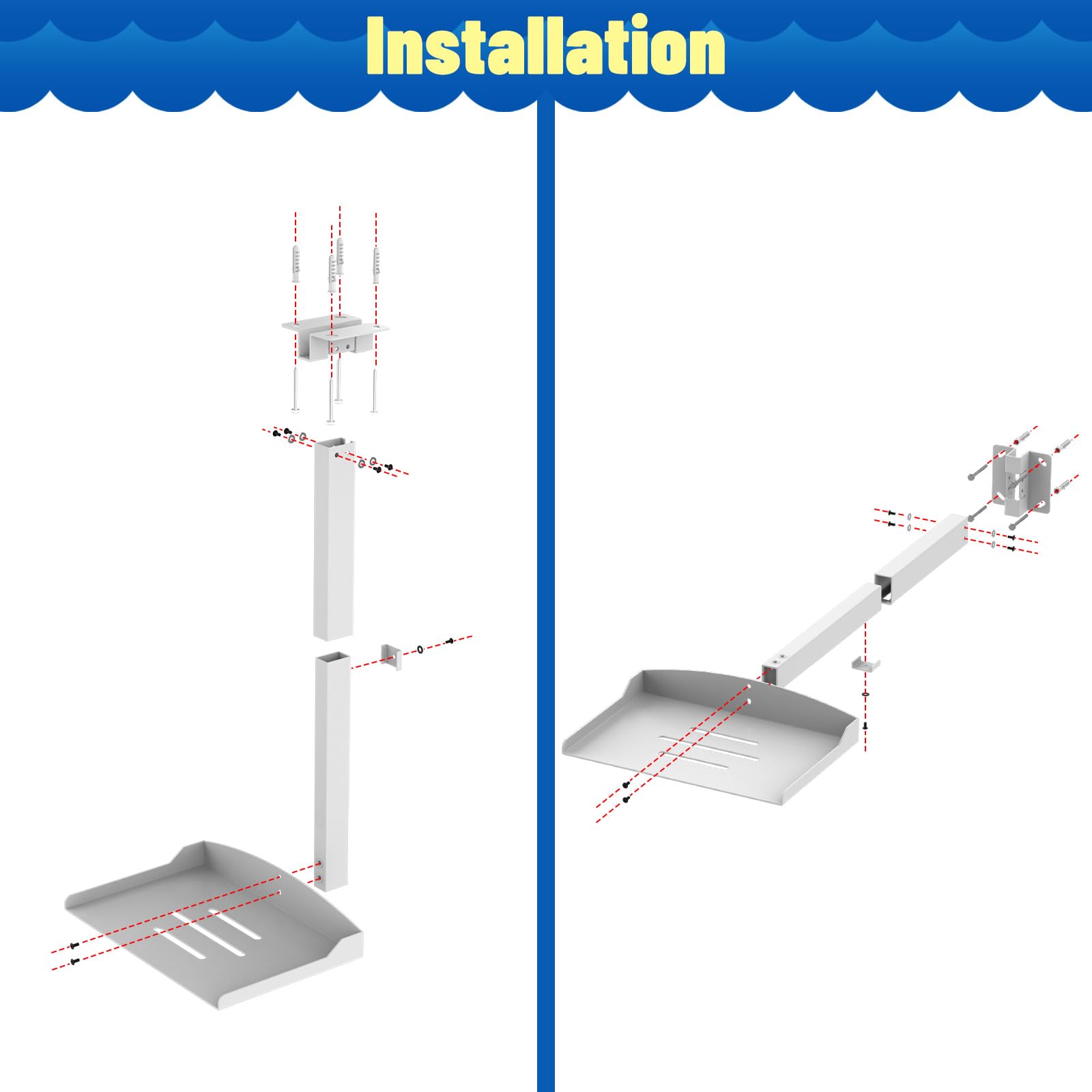 Supporto da soffitto per proiettore ad altezza regolabile per Home Theater
