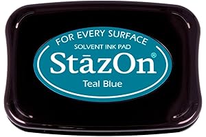 Tsukineko Permanent Teal Blue Ink Pad for Multi-Surface Use