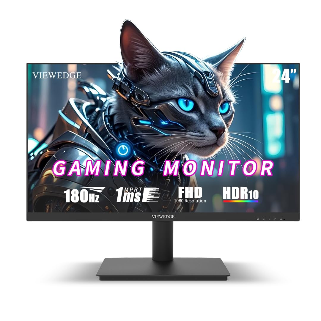 Photo 1 of ***FACTORY SEALED OPENED FOR INSPECTION***
Viewedge Gaming Monitor 24 Inch 1080p 180Hz, VA 1ms FHD PC Computer Monitor with 100% sRGB, Bluelight Filter, 2 HDMI & 1 DP Port, Support Freesync and Wall Mounted