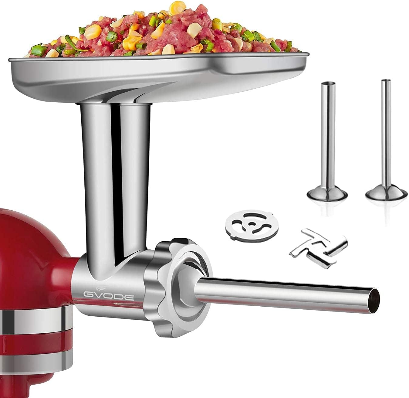 Stainless Steel Meat Grinder Attachment for Kitchen aid Stand Mixer,Dishwasher-Safe