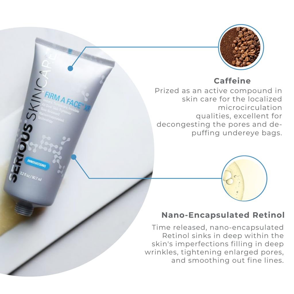 Serious Skincare Firm A Face XR - Instant Temporary Skin Tightener - Invisible Lift for Face and Neck with Retinol - Anti-Aging to Reduce the Look of Fine Lines, Wrinkles and Large Pores - 3.2 Fl Oz - Image 6