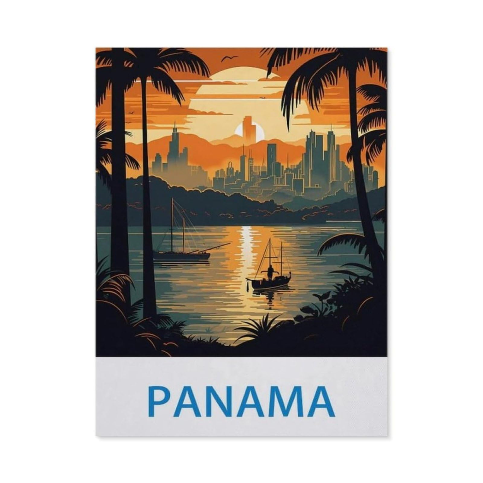 BEAYODKP 5D DIY Diamond Painting Kit，Panama，Crystal Mosaic Full Drill Round Diamond Painting Embroidery Accessories（50 x 60 cm/19.68 x 23.62 inches）-CN91