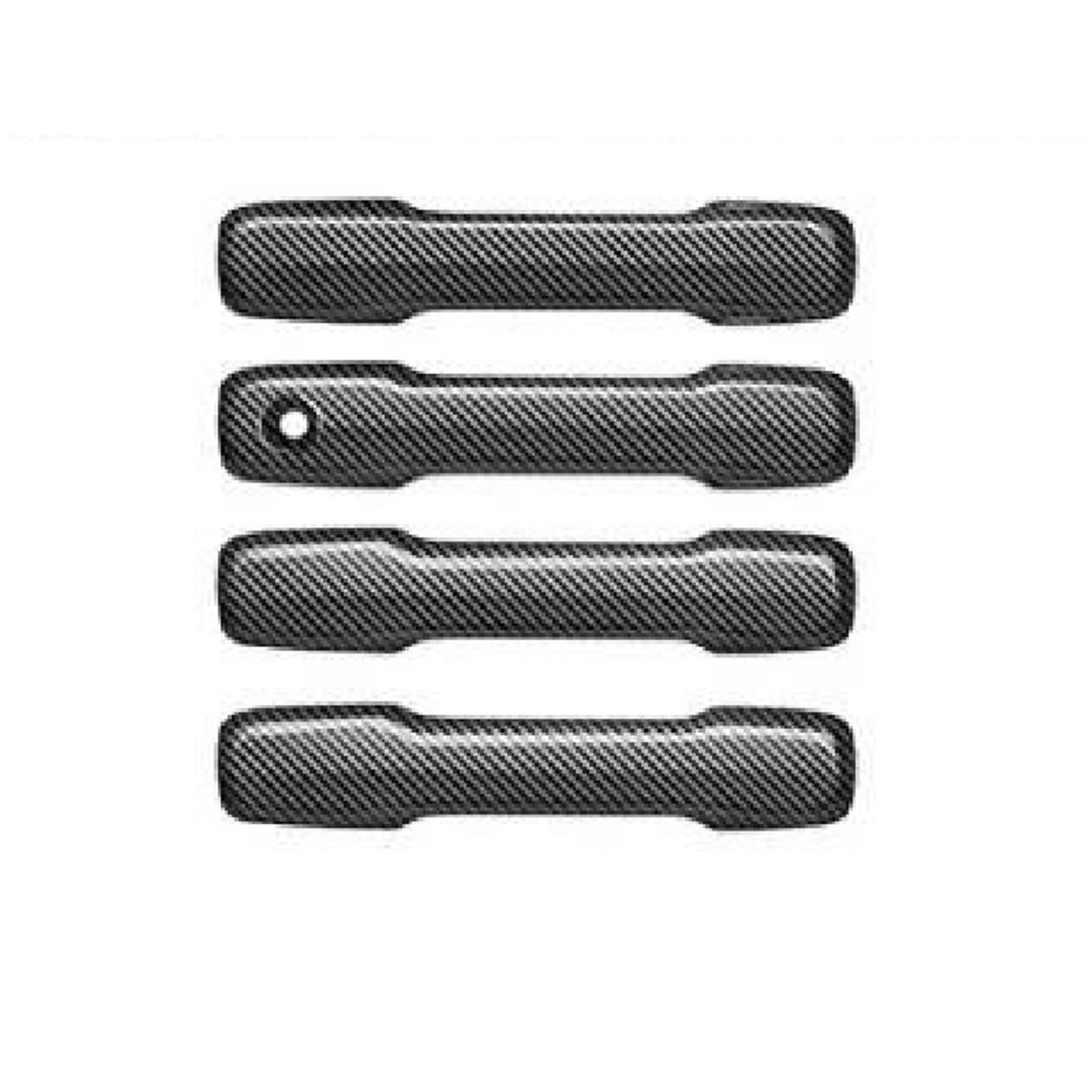 JTWMTY Car Door Handle Bowl Cover Carbon Fiber Style Exterior Moulding Parts for Tacoma 2024(Carbon Fiber)