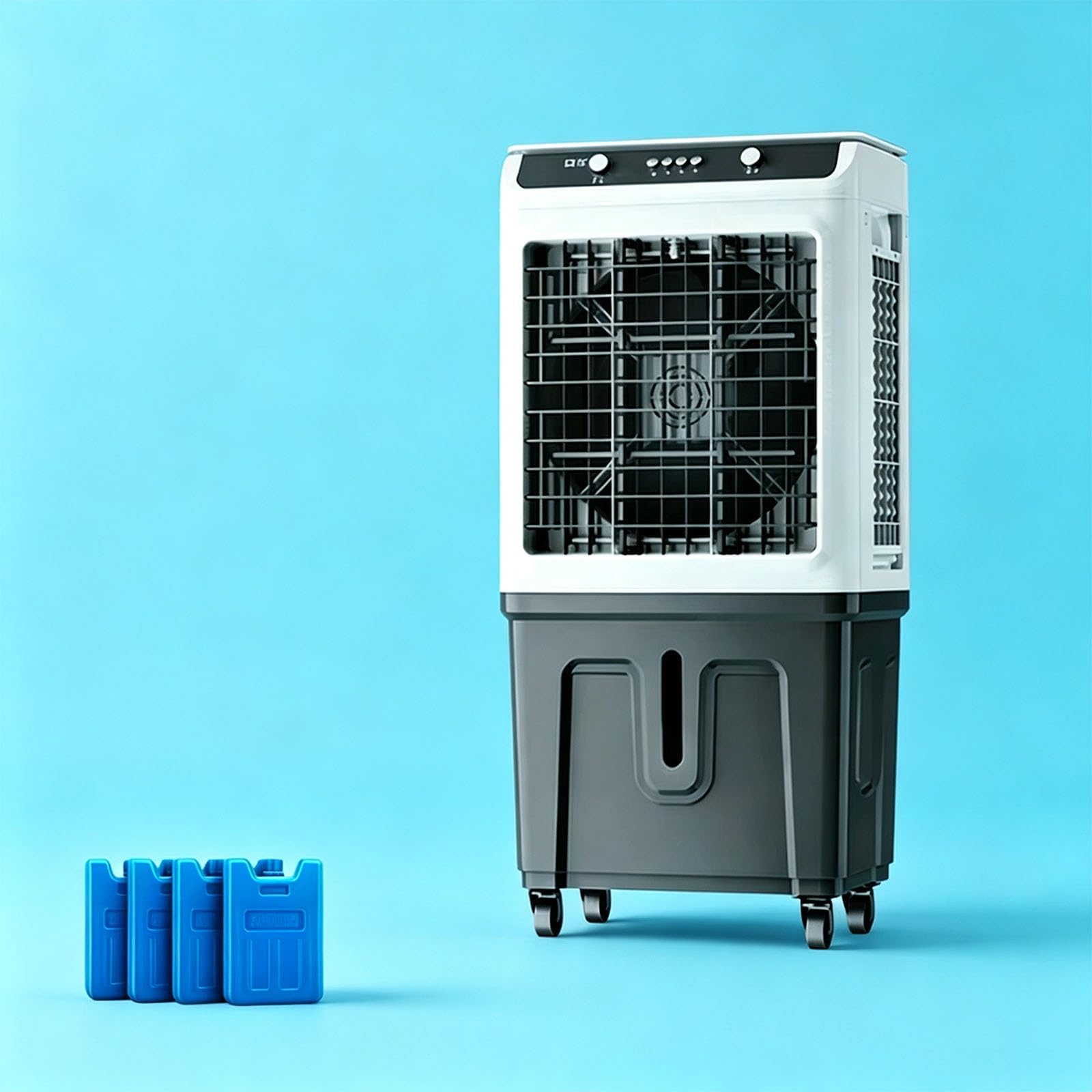 Evaporative Air Cooler with Wheels, 40/50L Large Capacity Water Tank