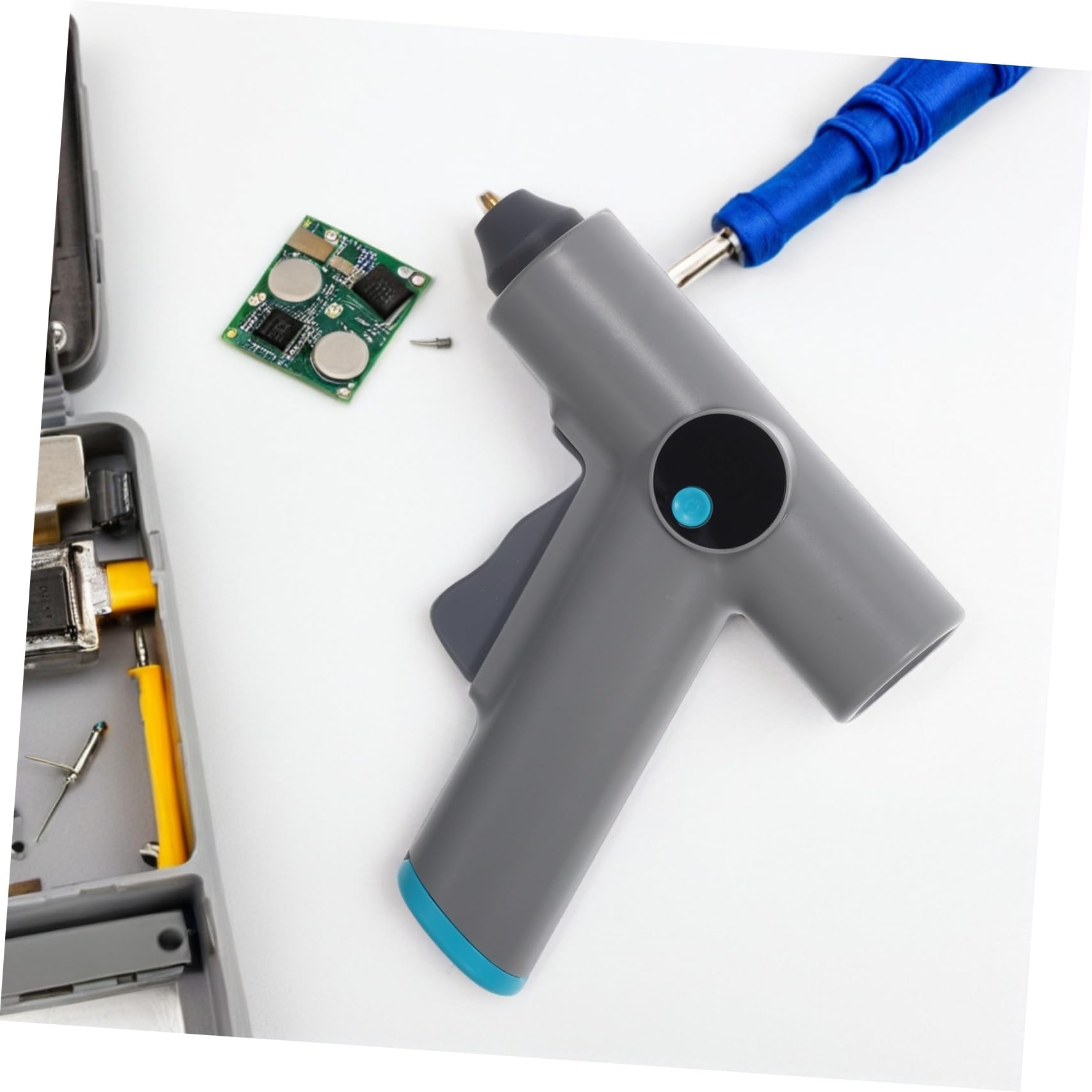 Incollatrice a Caldo Cordless Digitale, Compatta e Leggera | Ricaricabile a Batteria, ad Alta Adesione e Rapida, per Legno e Vari Materiali, per Bricolage e Decorazioni
