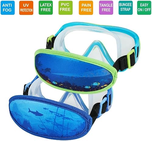Miniatura 2 de Gafas de natación para niños de 6 a 14 años, máscara de buceo sin enredos, gafas de agua, cubierta de nariz para jóvenes y jóvenes