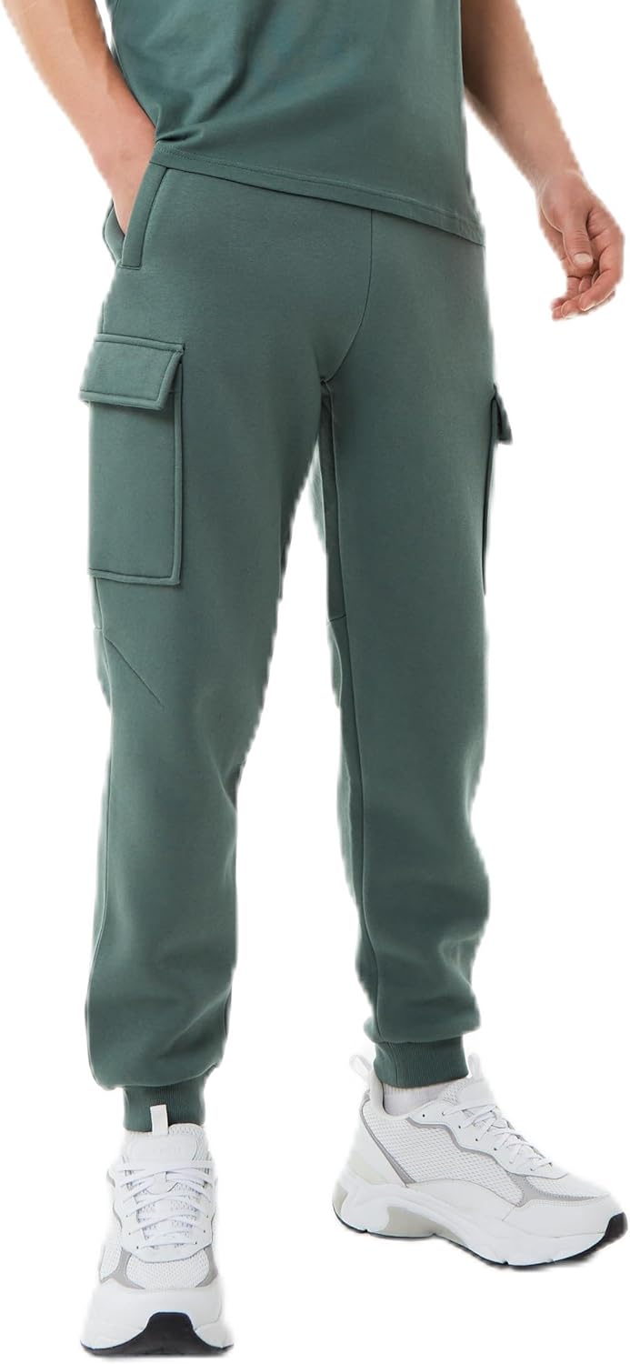 Everlast Mens Cargo Track Pants | Sweatpants for Men with Pockets, Fleece Joggers, Workout & Lounge Track Pants