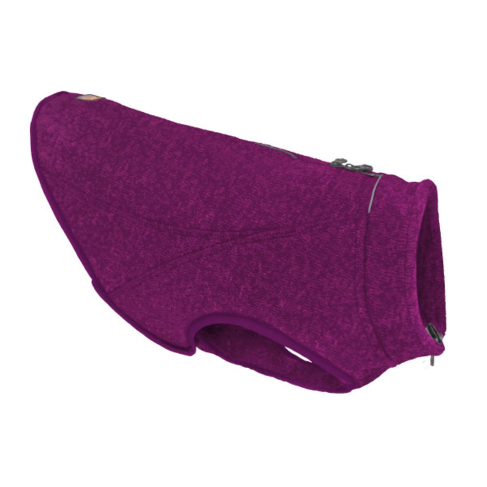 Kurgo Core Sweater - Cold Weather Dog Outfit - Cosy Knit Fleece Layer - Adjustable Neck Dogwear - Reflective Accents - Machine Washable Gear - Heather Violet - Small