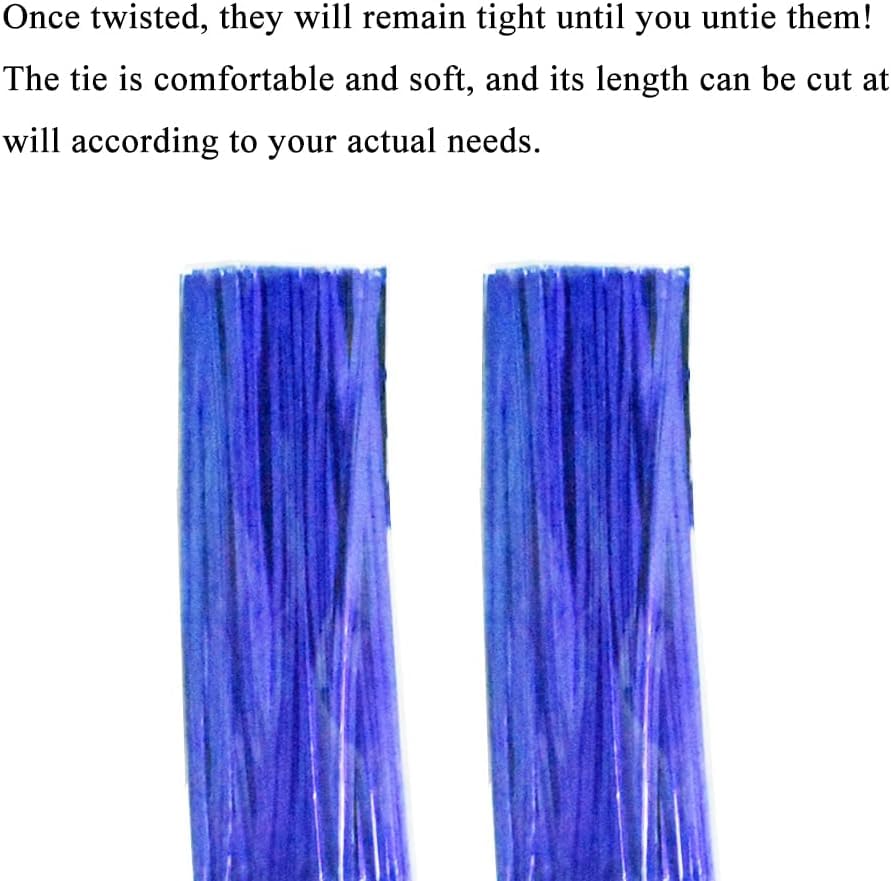 Cake Decor Metallic Blue Twist Ties Wire for Cake Pops, Chocolate, Wrapping Gift, Candy & Cone Sealing (Pack of 400) 1