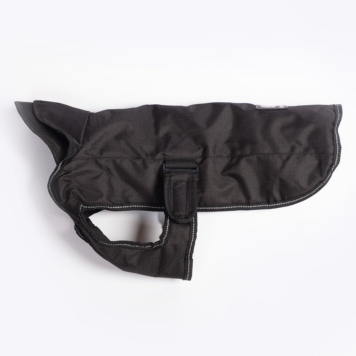 Danish Design Arnés Negro 2 en 1, Resistente a la Lluvia, Resistente al Viento, Lavable a máquina, Abrigo para Perro/Cachorro, 22 Pulgadas, 55 cm