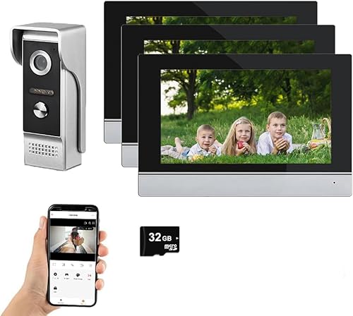 Miniatura 13 de ANJIELO SMART Sistema de video portero con cable, WiFi 1080P monitor táctil a color de 7 pulgadas, sistema de portero de video cámara con detección