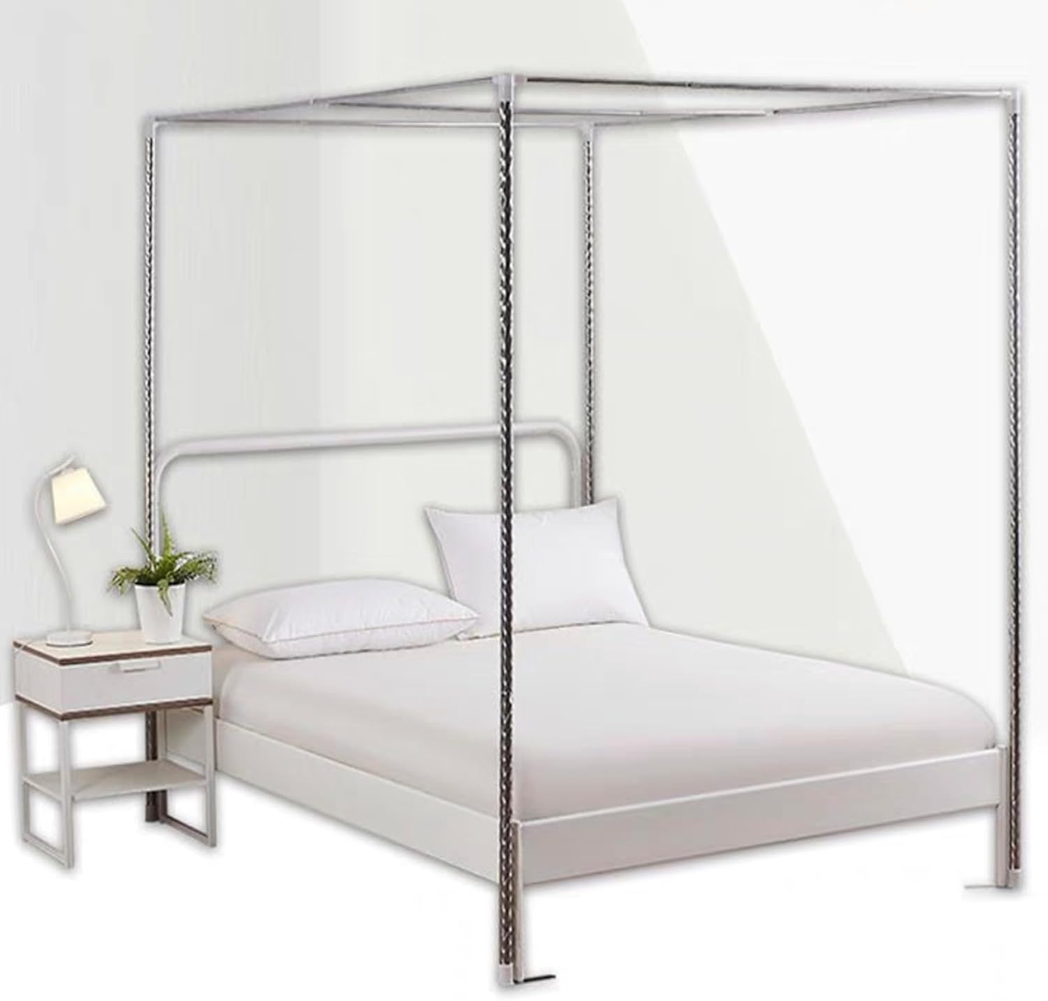 Mosquito Net Bracket Stainless Steel Bed Canopy Frame, Mosquito Net Support 4 Bed Posts, Mosquito Net Fram