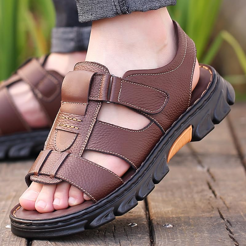 Men's Adjustable Trendy Sandals – Casual Outdoor Walking Shoes with Hook & Loop Fastener – Versatile & Comfy in Assorted Colors2