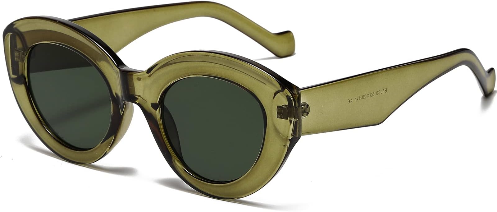 AIEYEZO Oversized Cat Eye Sunglasses for Women Cute Oval Thick Frame Cateye Sun Glasses Chic Retro Style Shades