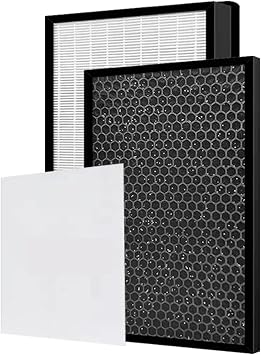 Replacement HEPA Filter and Activated Carbon Deodorizing Filter, Compatible with Coway, for AP-1516D AP1516D Air Purifier Filter, Cartridge1 Set