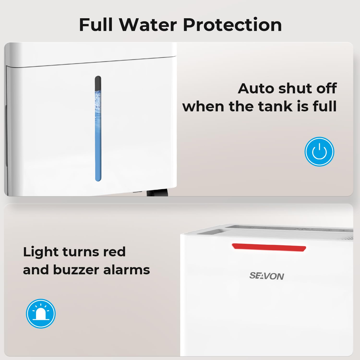1500 Sq.ft Dehumidifier for Basement, SEAVON 21 Pint Dehumidifiers with Drain Hose for Home Large Room Bedroom Bathroom, Powerful Moisture Removal, Smart Humidity Control & Display, 24H Timer, 3 Modes