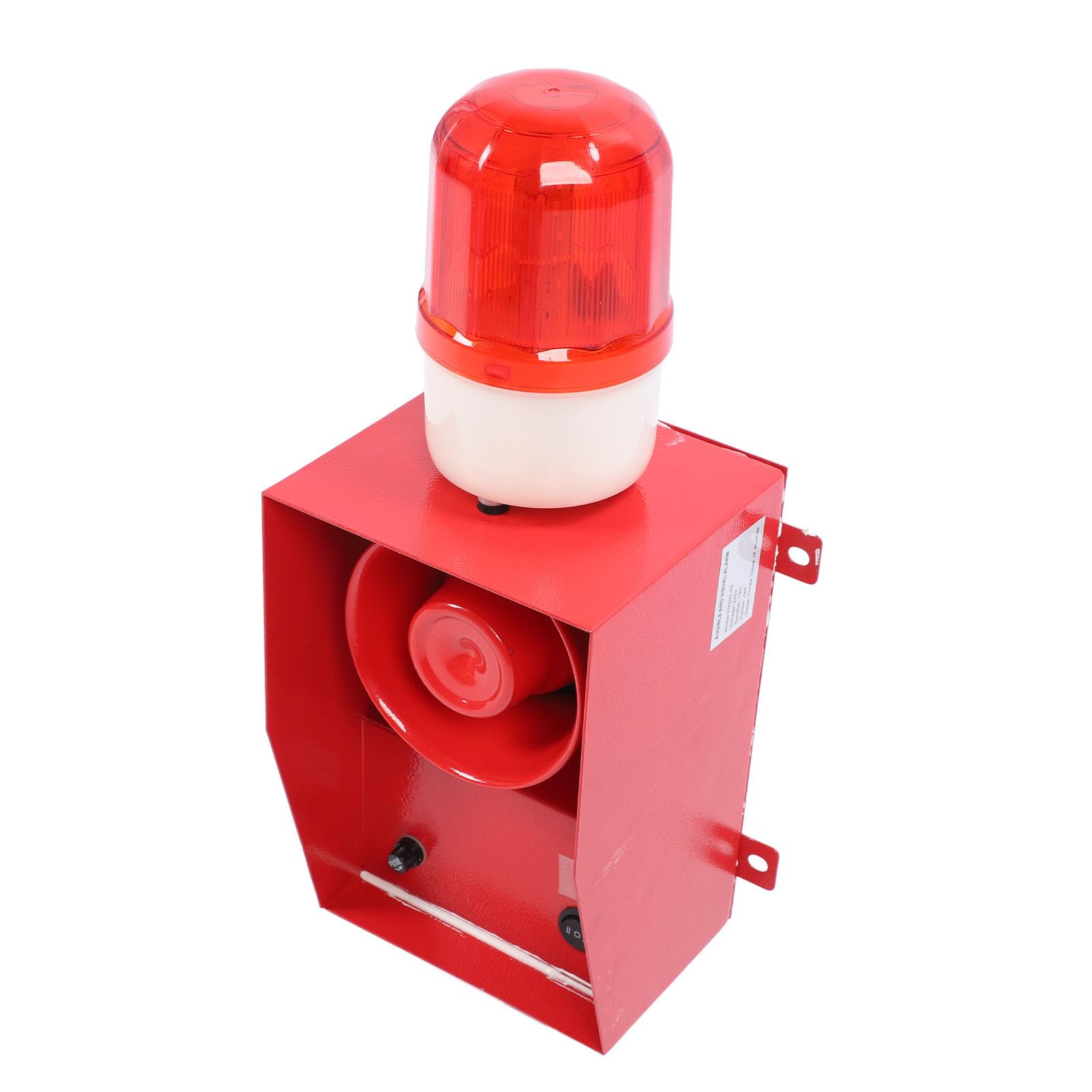 Luz estroboscópica de Sirena Industrial con Enchufe Estadounidense de 110 V con Alarma de Audio de 120 DB y Advertencia Visual - Modos de Sonido y Volumen Ajustables - A Prueba de
