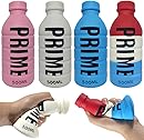 AVCXEC 4 Pieces Prime Bottle Squishy Toys, Prime Bottle Soft Squeeze Squishy Toys Stress Relief Ball Fake Bottle Sensory Toys Squeeze, Squish, and Relieve Stress Gifts for Kids and Adults