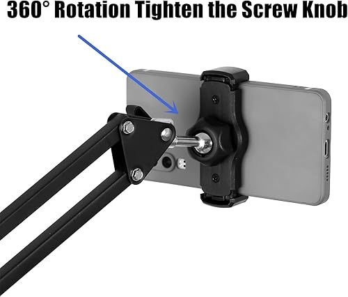 Miniatura 3 de WANBY soporte articulado brazo soporte mesa flexible rotación 360 ° teléfono celular clip titular para todos los teléfonos inteligentes micrófono