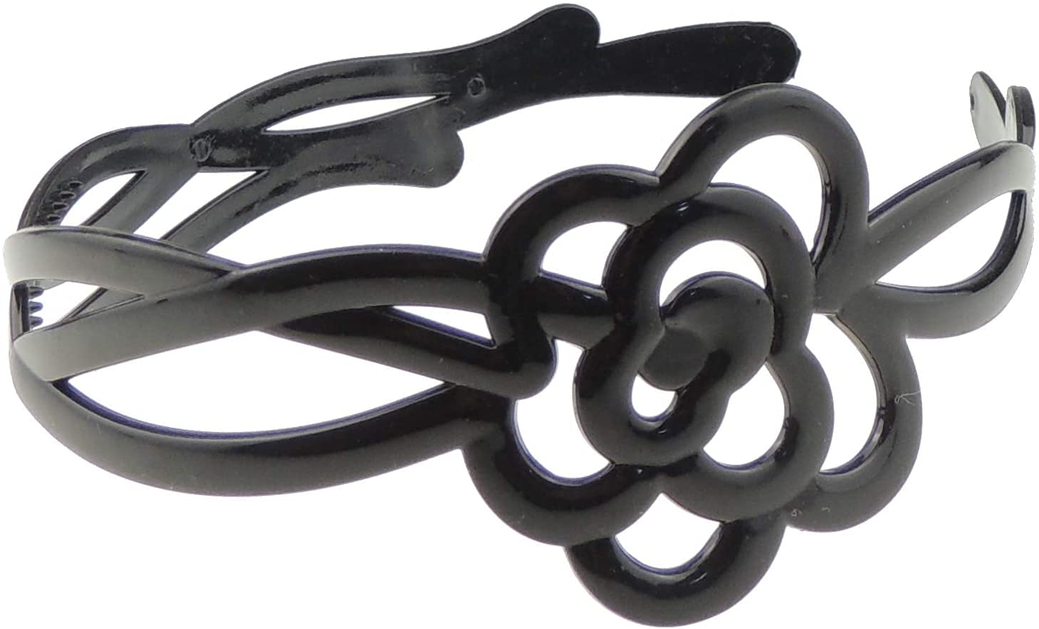 GIRLS SMALL HEAD LADIES School Uniform Work Gym Yoga Birthday Party Hair Accessories Plain Plastic Wide Stencil Short Long Hair Headband Alice Band Hairband Black Rose