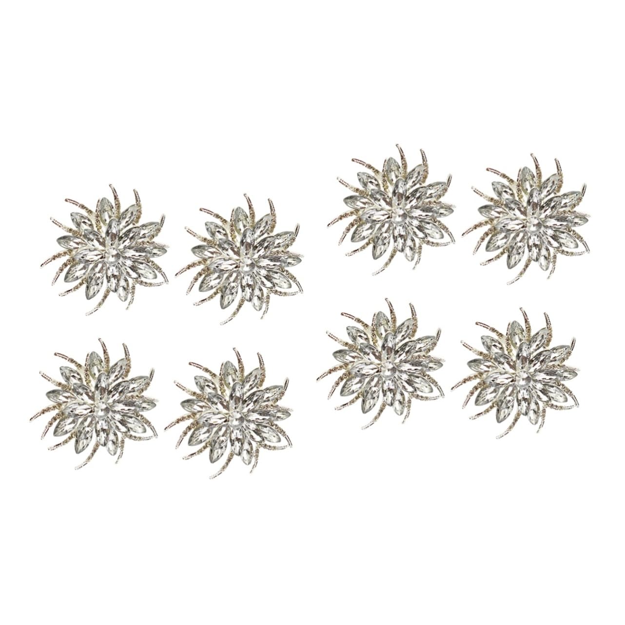 ABOOFAN 2sätze Lotus-Form Weihnachts-Rhinestone Serviettenringe Napkin Buckles Für Hochzeiten Und Dekorative Tischaccessoires