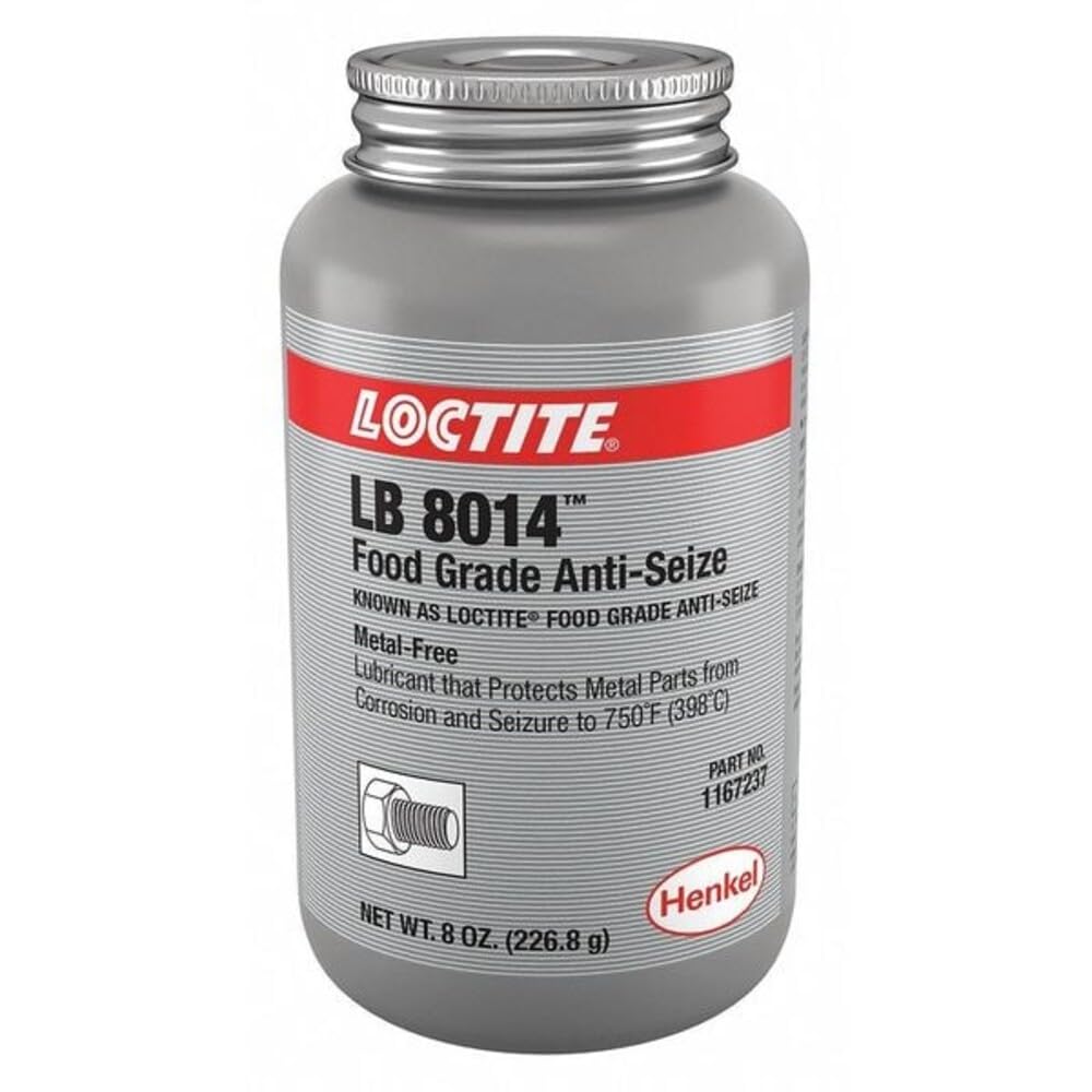Loctite 1167237 White LB 8014 Food Grade Anti-Seize Lubricant, -20 Degree F Lower Temperature Rating to 750 Degree F Upper Temperature Rating, 8 fl. oz. Brush Top Can-image-17