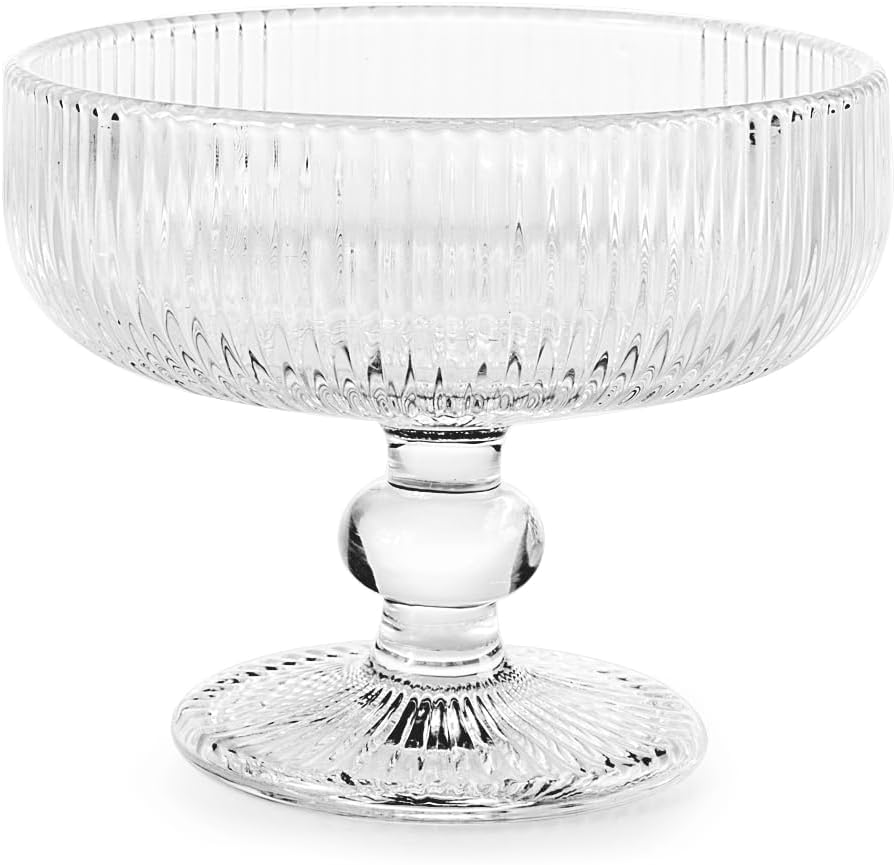 H&H Set of 6 Bicchieri Epoque In Vetro Trasparente Cl 34