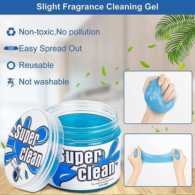 Image of SHUTTLE ART Car Cleaning Gel, Car Accessories for Women and Man, Car Cleaning Supplies, Universal Car Detailing Kit,Auto Car Cleaning Kit Car Interior Cleaner for PC Tablet Laptop
