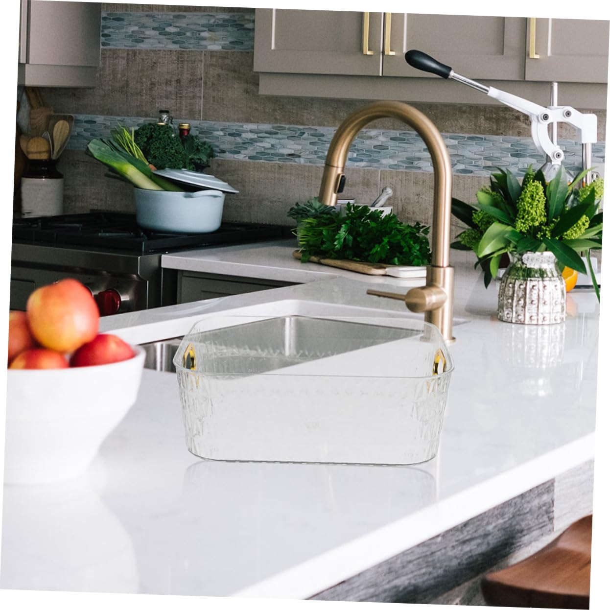 Organizer Trucchi Trasparente in Plastica 2 Pezzi per Vanity