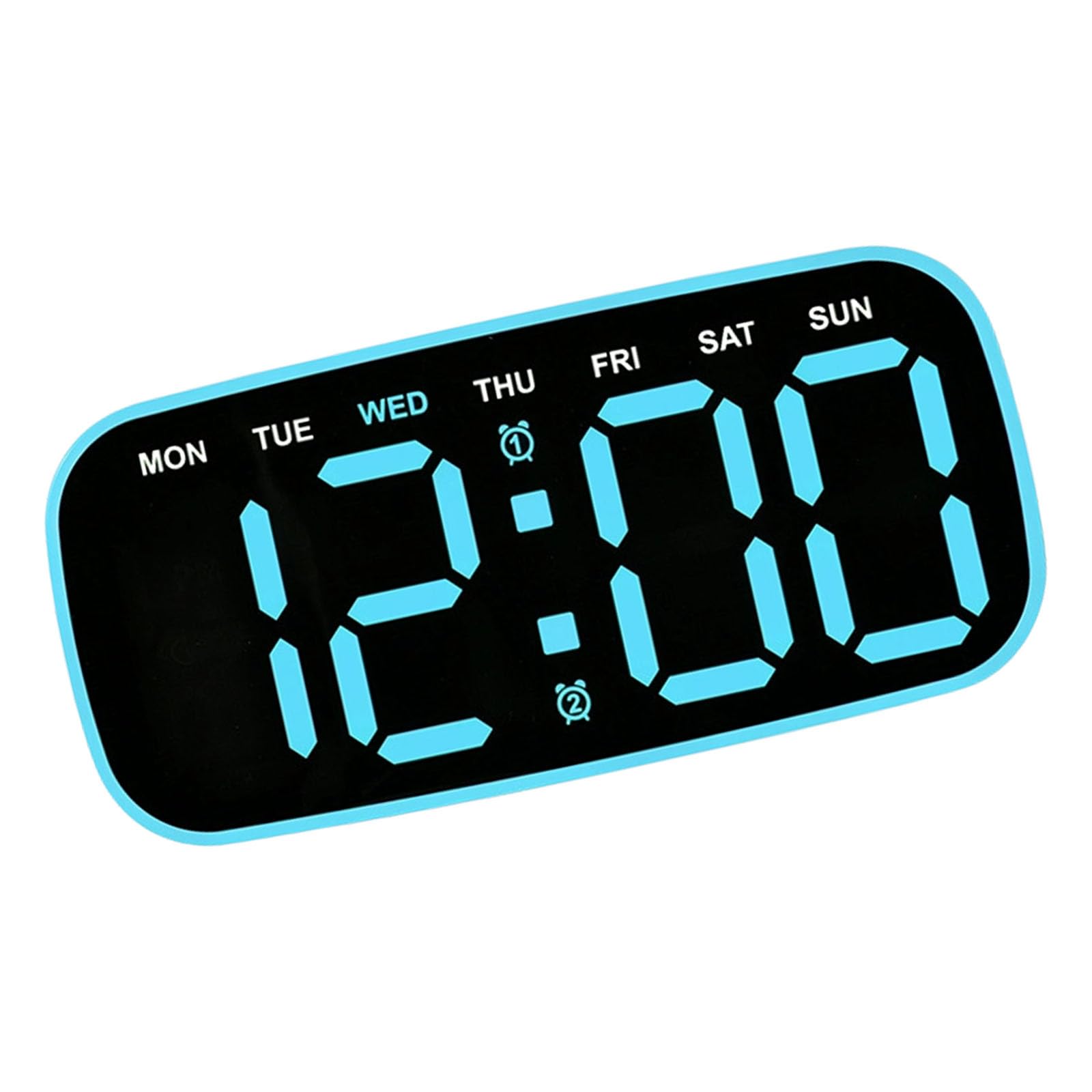 NVOQILIN Digital Alarm Clock for Bedroom Electric Desk Clock with Time Date Temperature for Bedside Table LED Digital Clocks Alarm Clocks for Bedroom