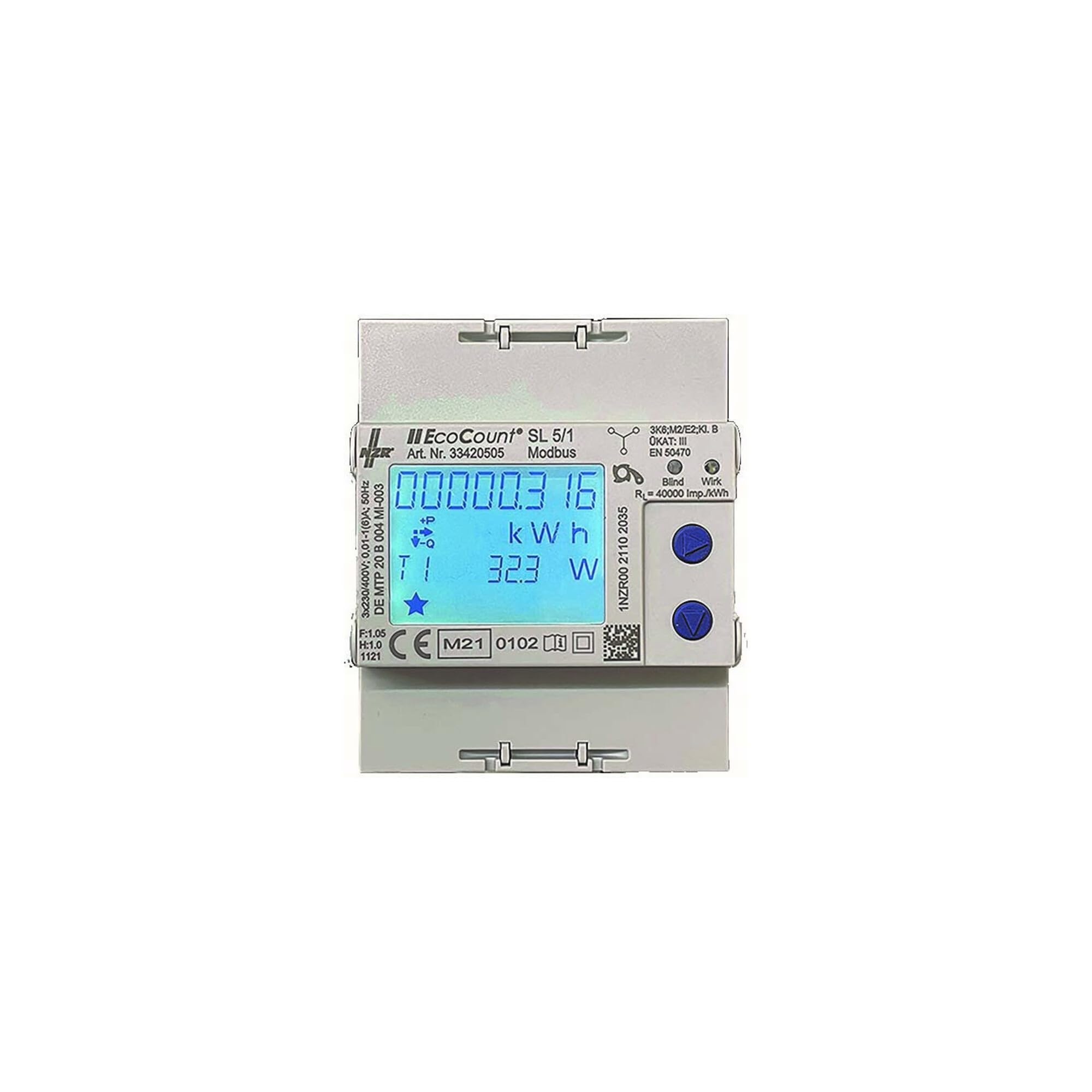 NZR Elektr.Hutschienenzähler 85A S0, MID EcoCount SL, 33420218