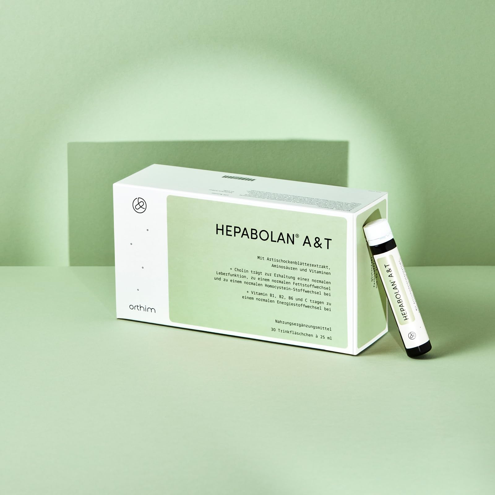 HEPABOLAN A&T - 30 Trinkfläschchen à 25ml - Für eine gesunde Leber - Mit Artischocke, Cholin, Lysin, Taurin, Arginin - Laborgeprüft, in Deutschland produziert