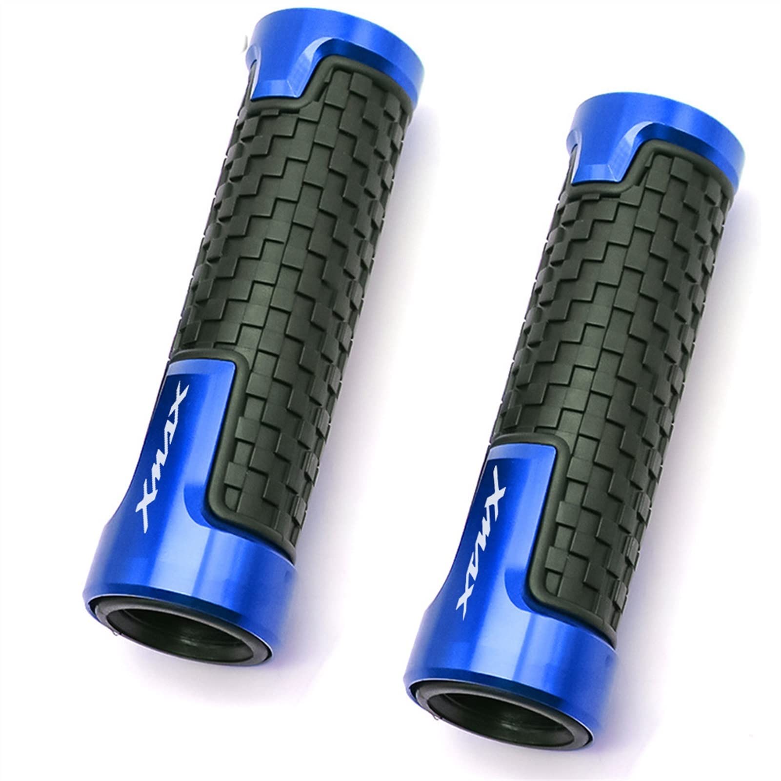 Poignées de guidon antidérapantes pour Yamaha Xmax 300 et 125 bleu
