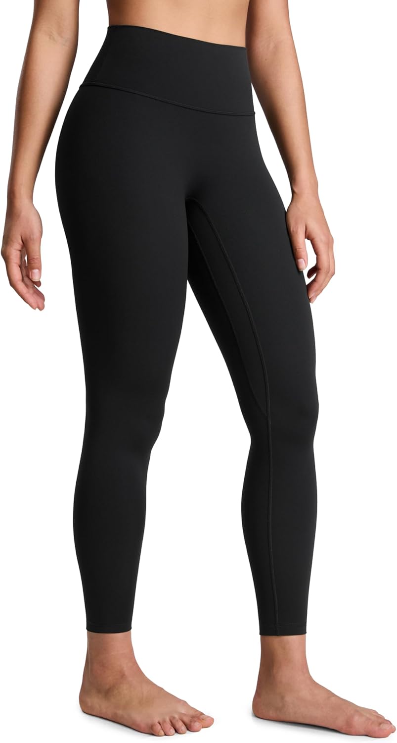 CRZ YOGA SculptAir No Front Seam Yoga Leggings 25" - High Waisted Womens Pants Workout Pilates Athletic Lounge Buttery Soft