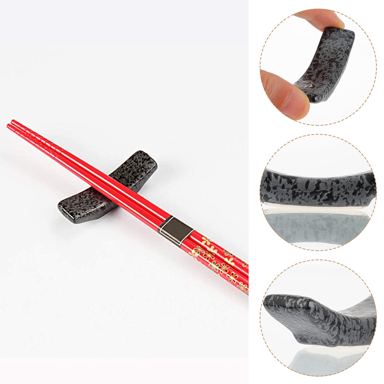 Support de baguettes, support de 15 pièces, support d'oreiller, supports de fourchettes, porcelaine, céramique, style de cuisine, restaurant, vaisselle, cuillère, calligraphie, support pour la maison