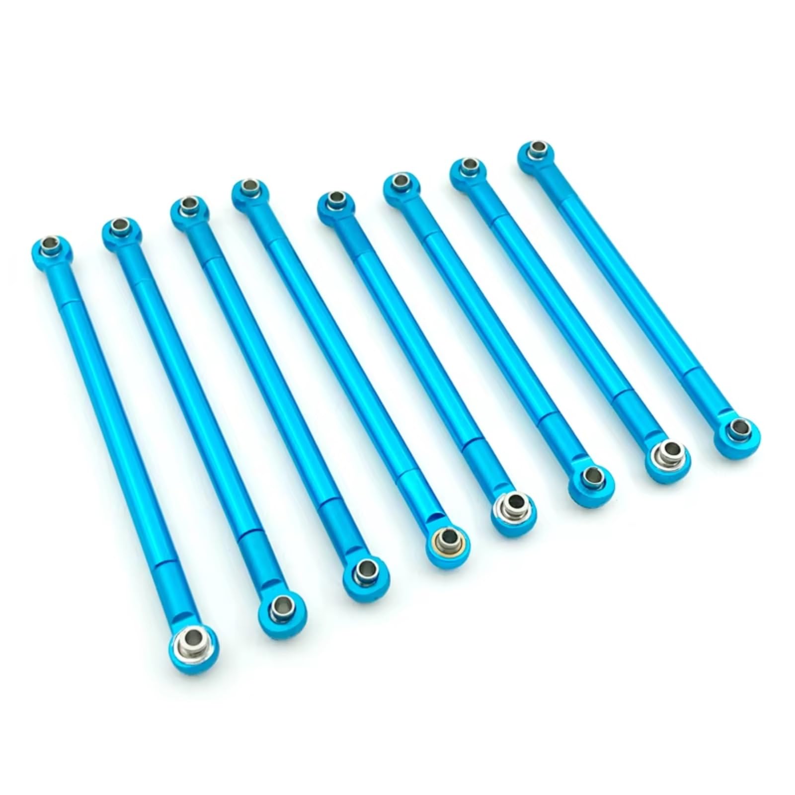 Rc Special Connecting Rod for MN128 MN86 MN86S MN86K MN86KS for MN G500 1/12 Metal for Chassis Linkage Suspension RC Crawler Car Parts and Accessories Replacement Use(Blue)