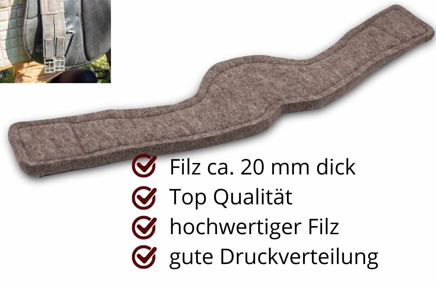 AMKA Kurzgurt Dressur Sattelgurt Filz unterlegt anatomisch