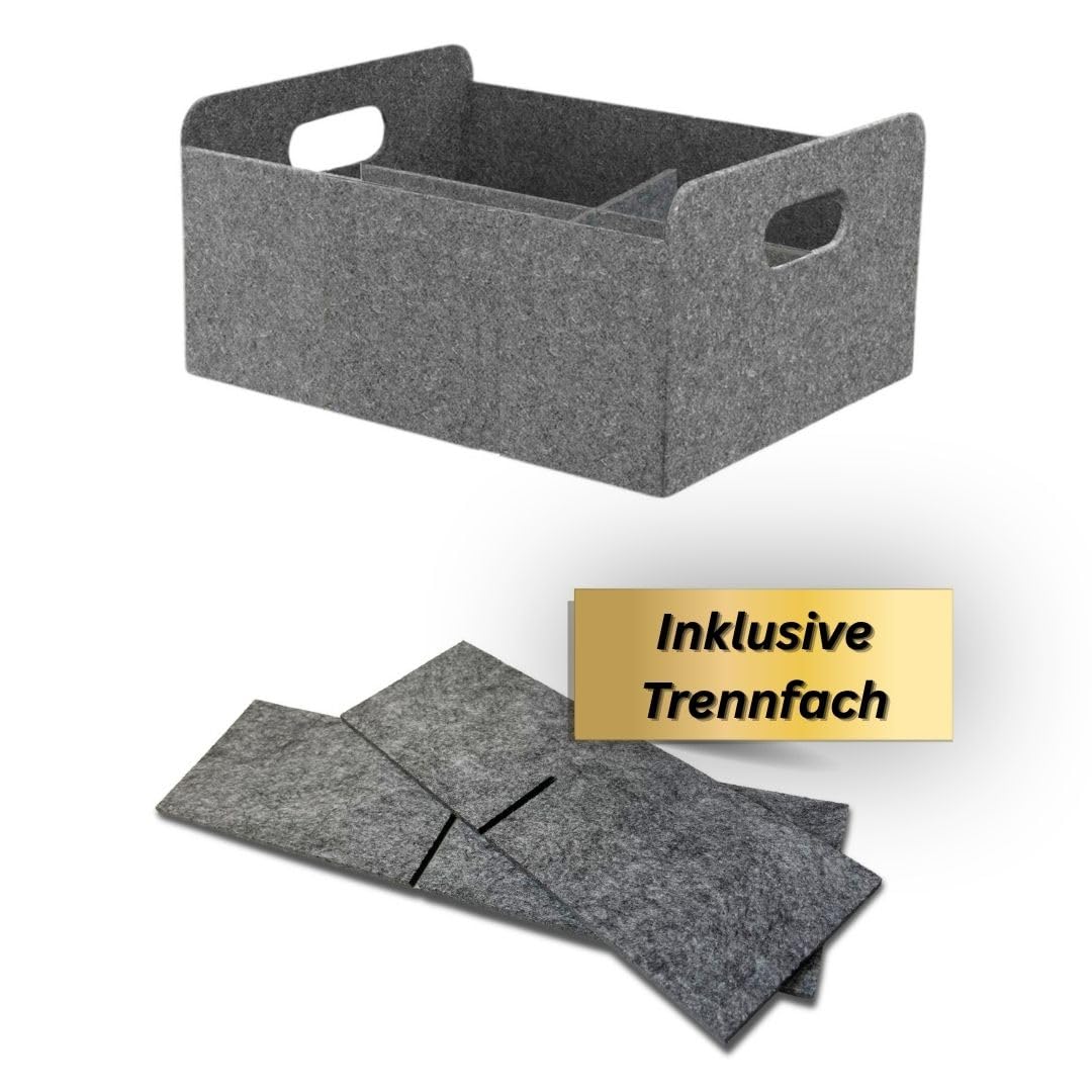 aufbewahrung filzkorb Bada Bing stabiler in grau mit Trennfach für Regal und Kleiderschrank - faltbarer Organizer mit Unterteilung - kleiner Faltkorb zur Farbe:Ice Blue Serious Rockville 2019 Children's metall