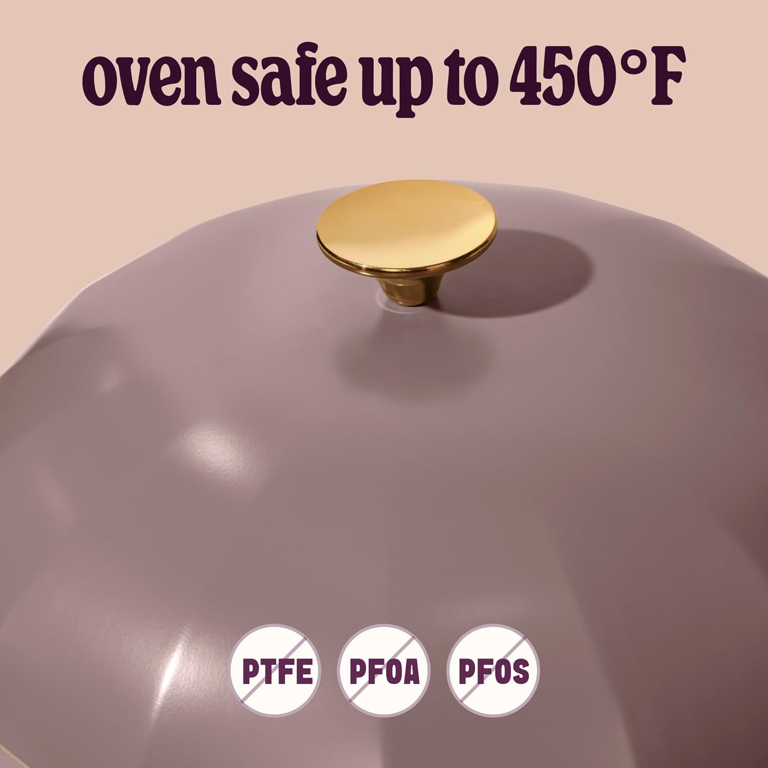Cravings by Chrissy Teigen The Perfect Pan 5.3 Qt Dutch Oven Pot with Lid, Nonstick Lightweight Aluminum Everyday Pot with Steamer/Strainer Insert, Oven & Stovetop Safe (Mauve)