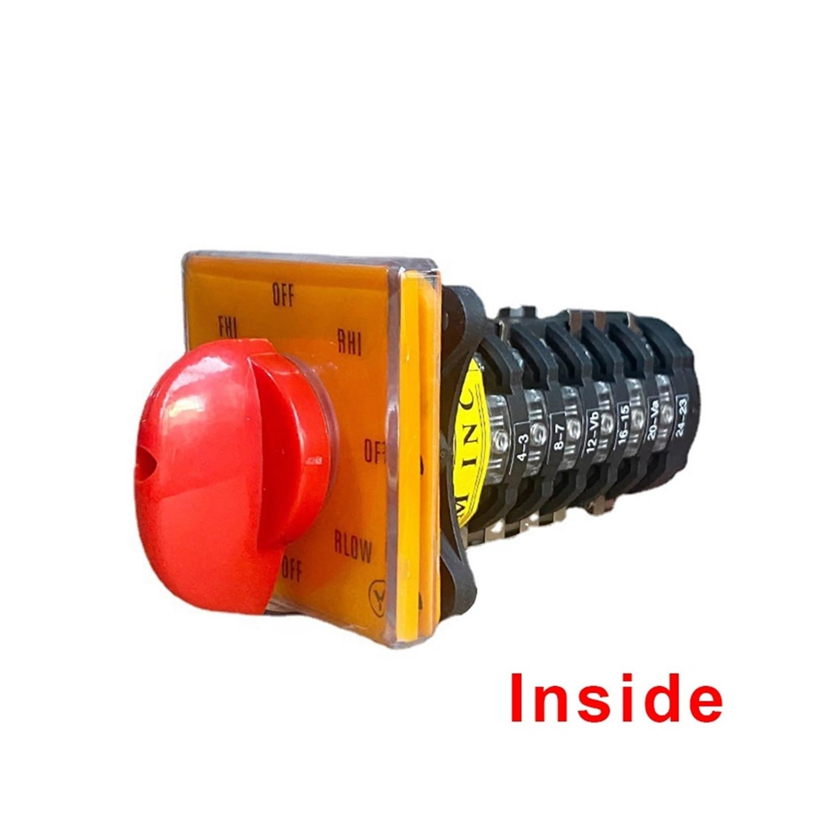 Interruptor de Leva Giratorio de 7 Posiciones, multipaso, 6 Polos, 20 A, Carcasa metálica, T-16EXF64D-6BF, Circuito de Control de manija selectora de Cambio