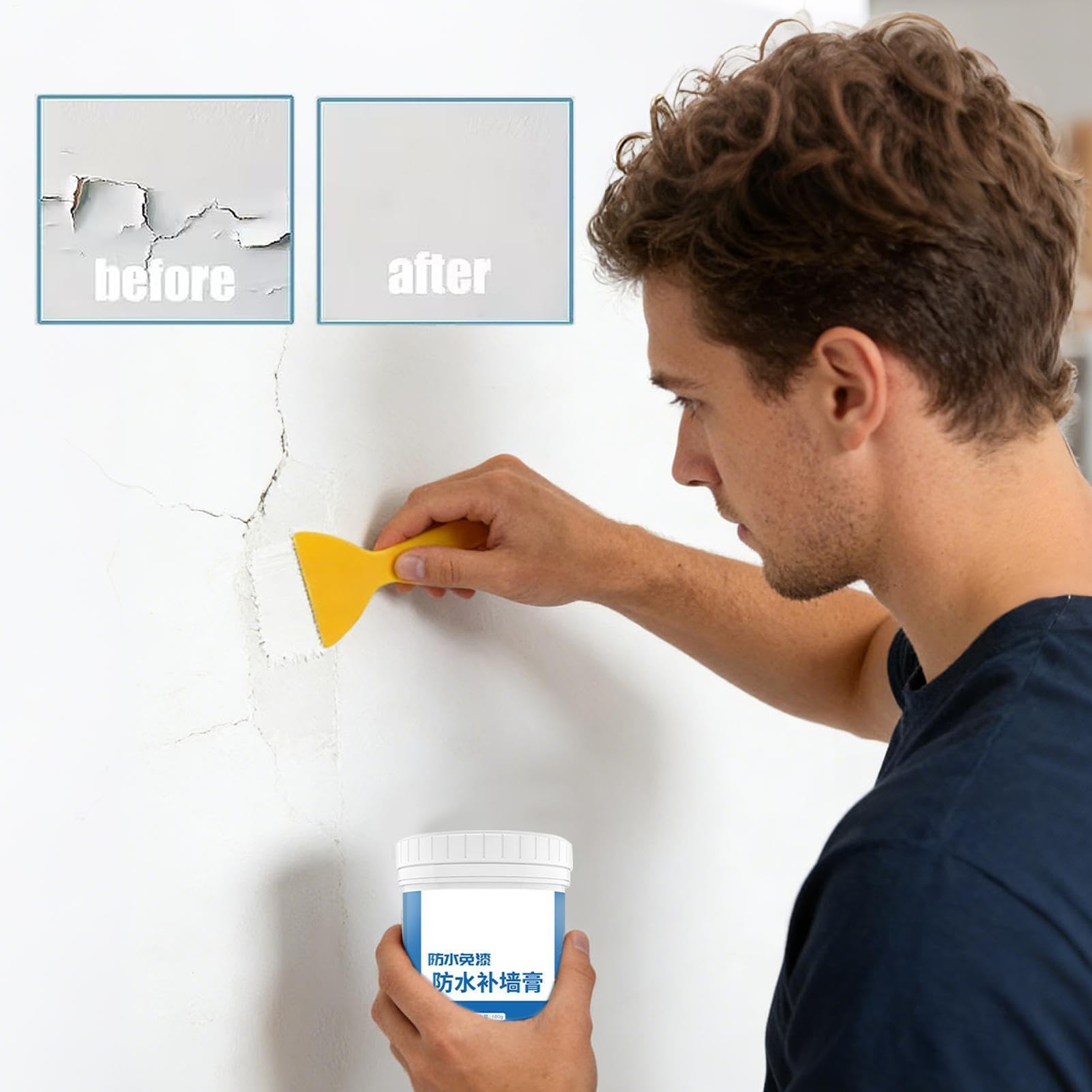 Flick- und Ausbesserungs-Set 600g Rissreparatur Spachtelmasse Inklusive