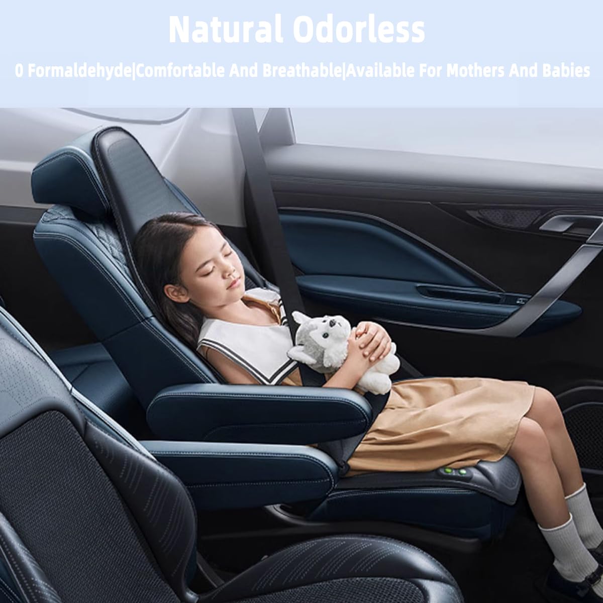 2023 Cojín de Asiento de refrigeración con purificación de Aire, sensación Corporal cómoda a 15 °C, Masaje de vibración Inteligente, 3 velocidades, protección contra sobrecalentamiento-Red