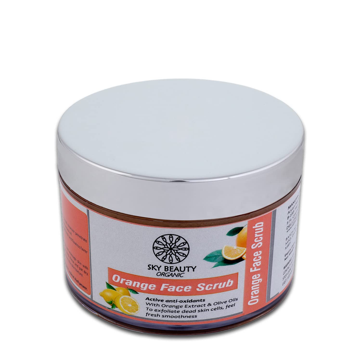 Orange Face Scrub Active anti-oxidants with Orange Extract & Olive Oils To exfoliate dead skin cells, feel fresh smoothness 200g