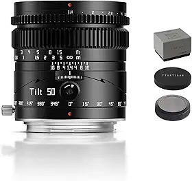 TTArtisan TTArtisan 50 mm f1.4 Lente inclinada quadro completo lente retrato manual grande abertura compatível com montagem EOS-R