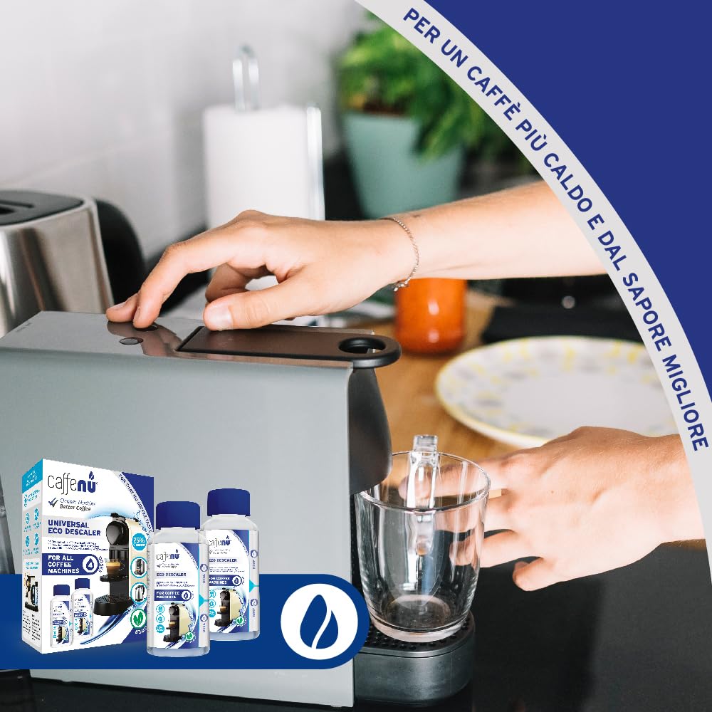 Caffenu | Decalcificante liquido per macchine da caffè 400 ml Eco | Decalcificante liquido per kit da barista | universale compatibile con Nespresso, Delonghi, Lavazza | 4 dosi