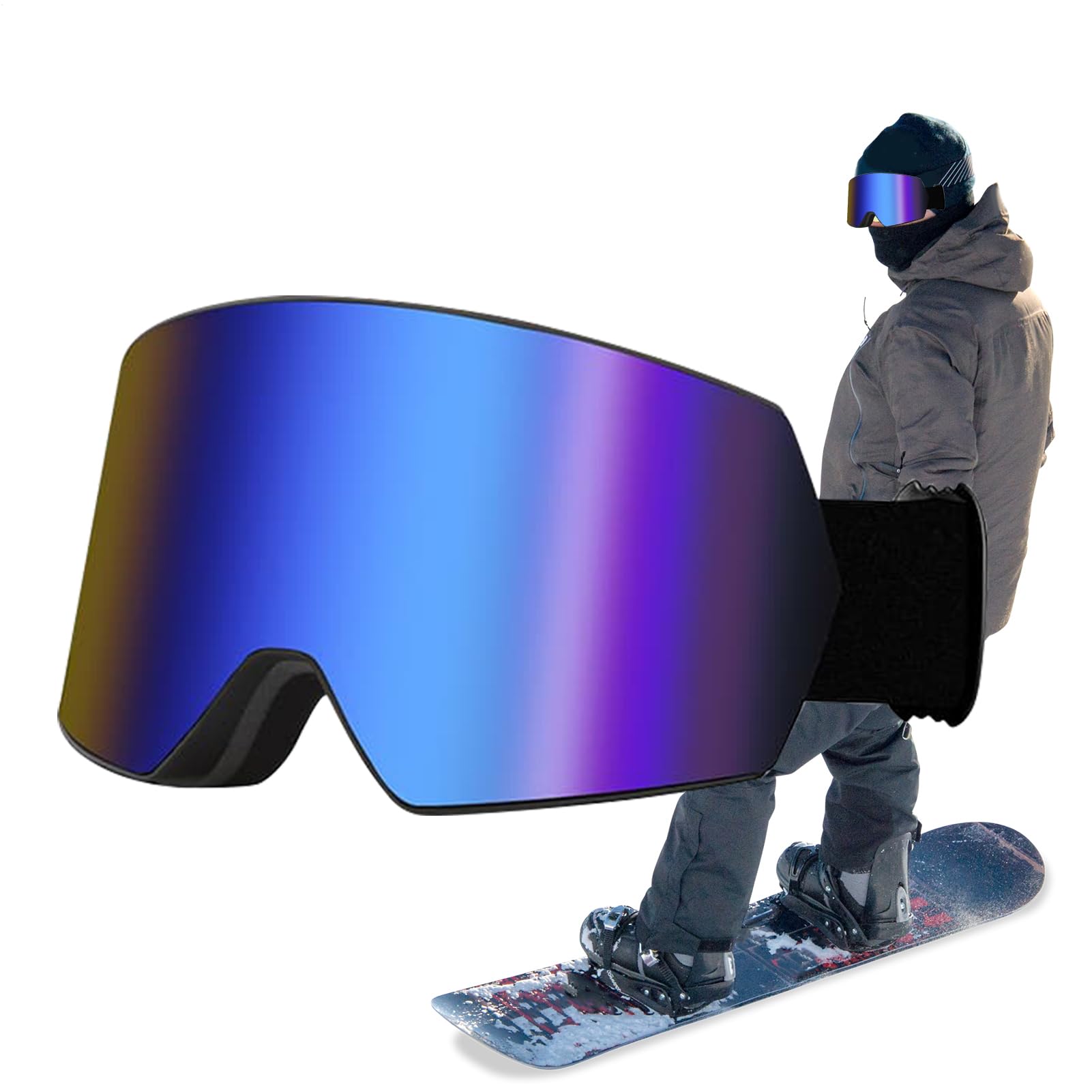 Gafas de esquí resistentes al viento de doble capa para niños y niñas 8