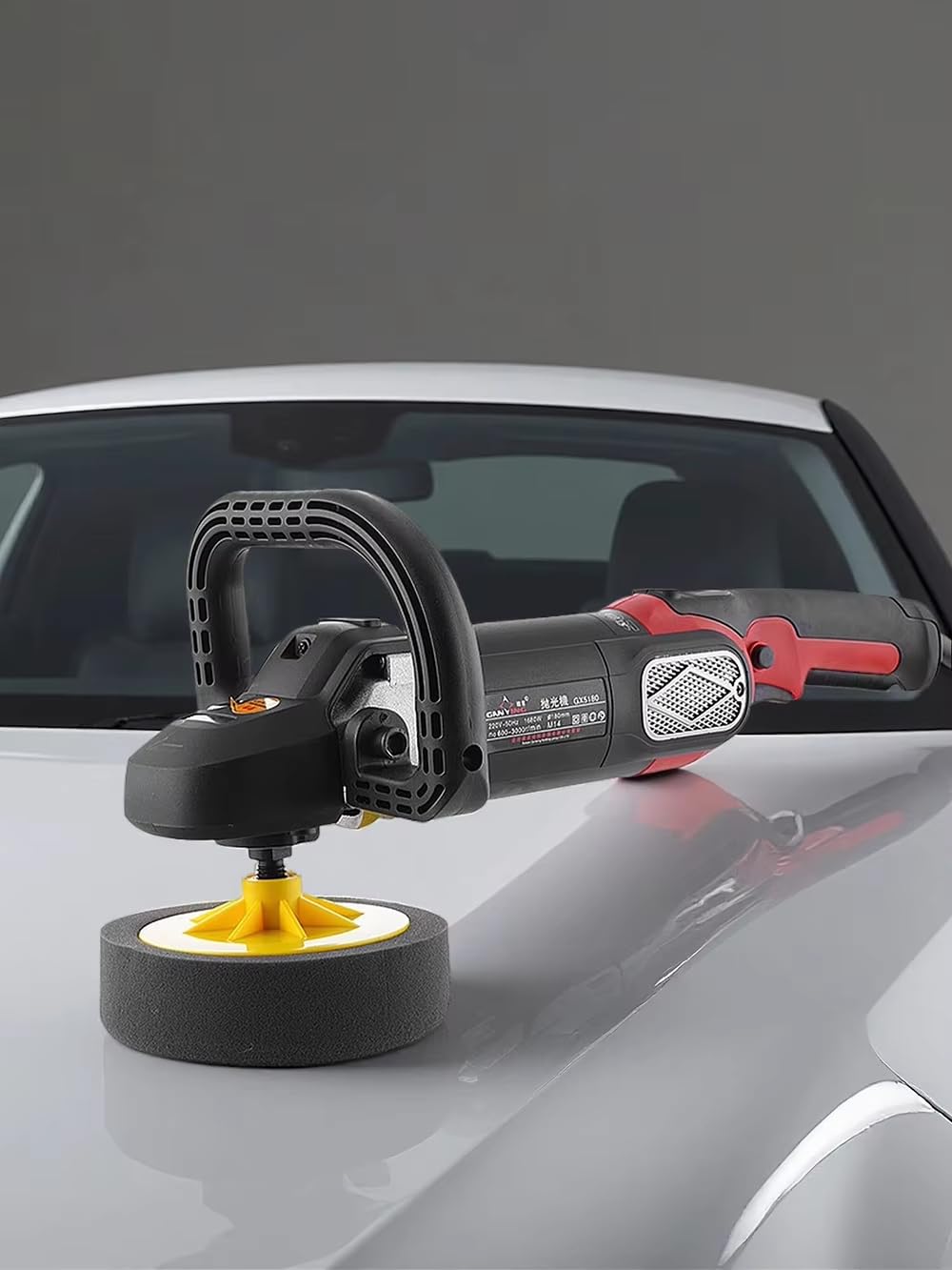 Toplionace Pulidora Eléctrica Portátil de 220V CA con Velocidad Variable para Encerar Coches, Suelos y Mármol
